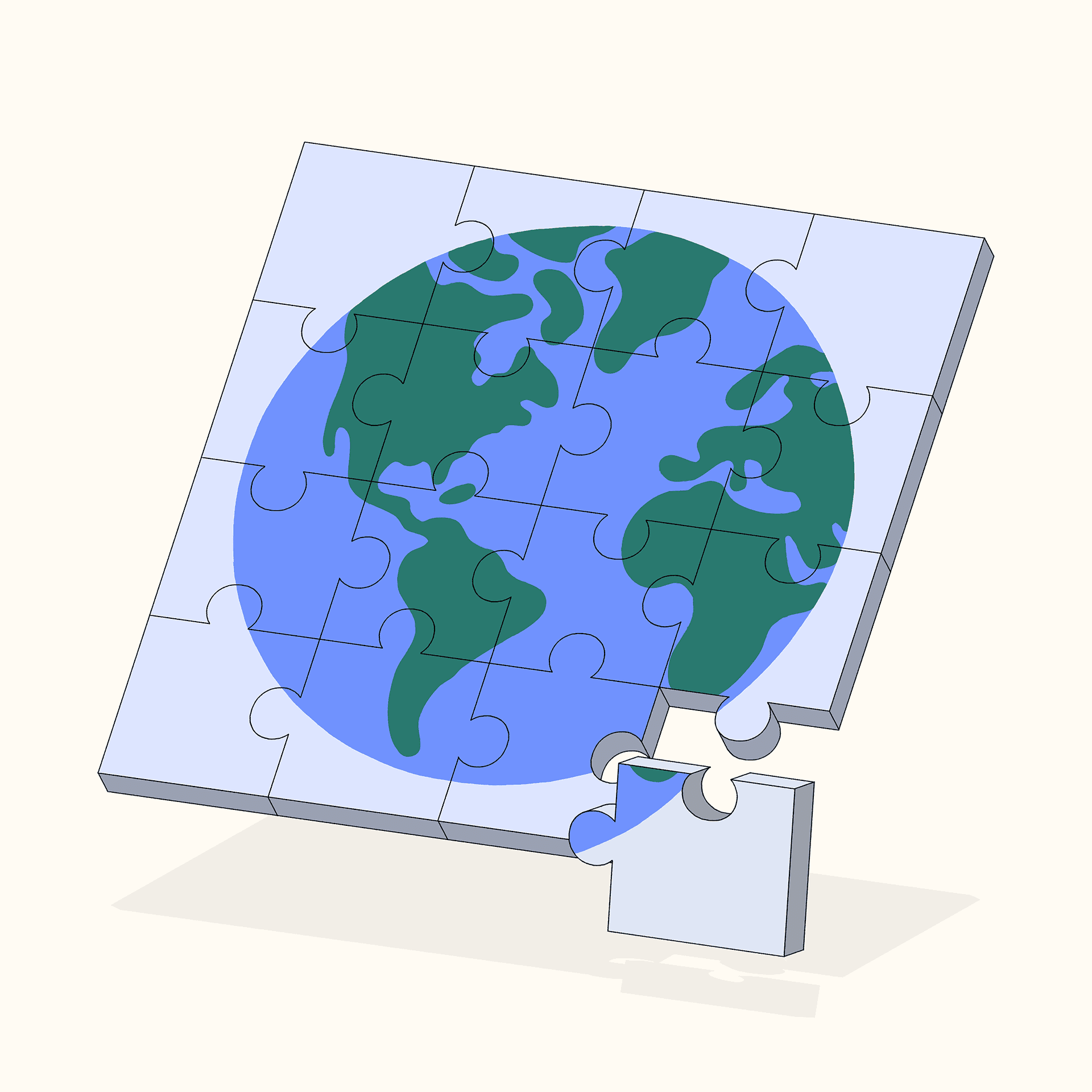 Illustration of puzzle of the world being completed